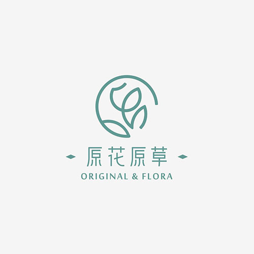 花藝品牌LOGO設(shè)計-原花原木花藝LOGO設(shè)計
